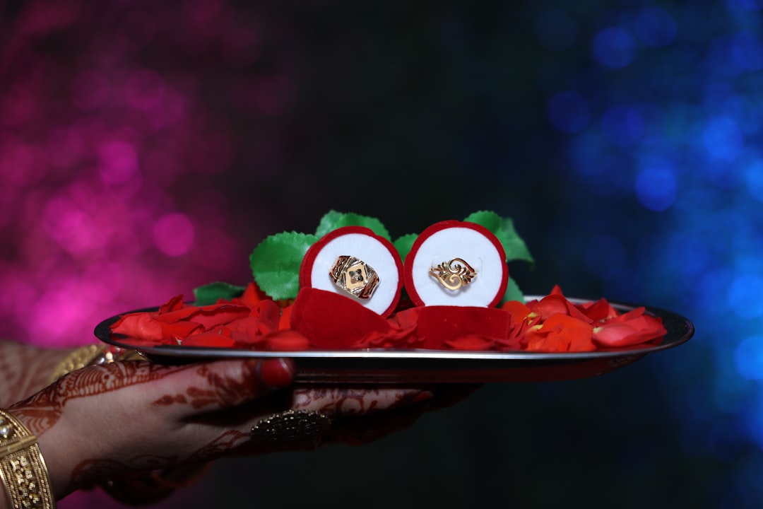 red and white heart decors