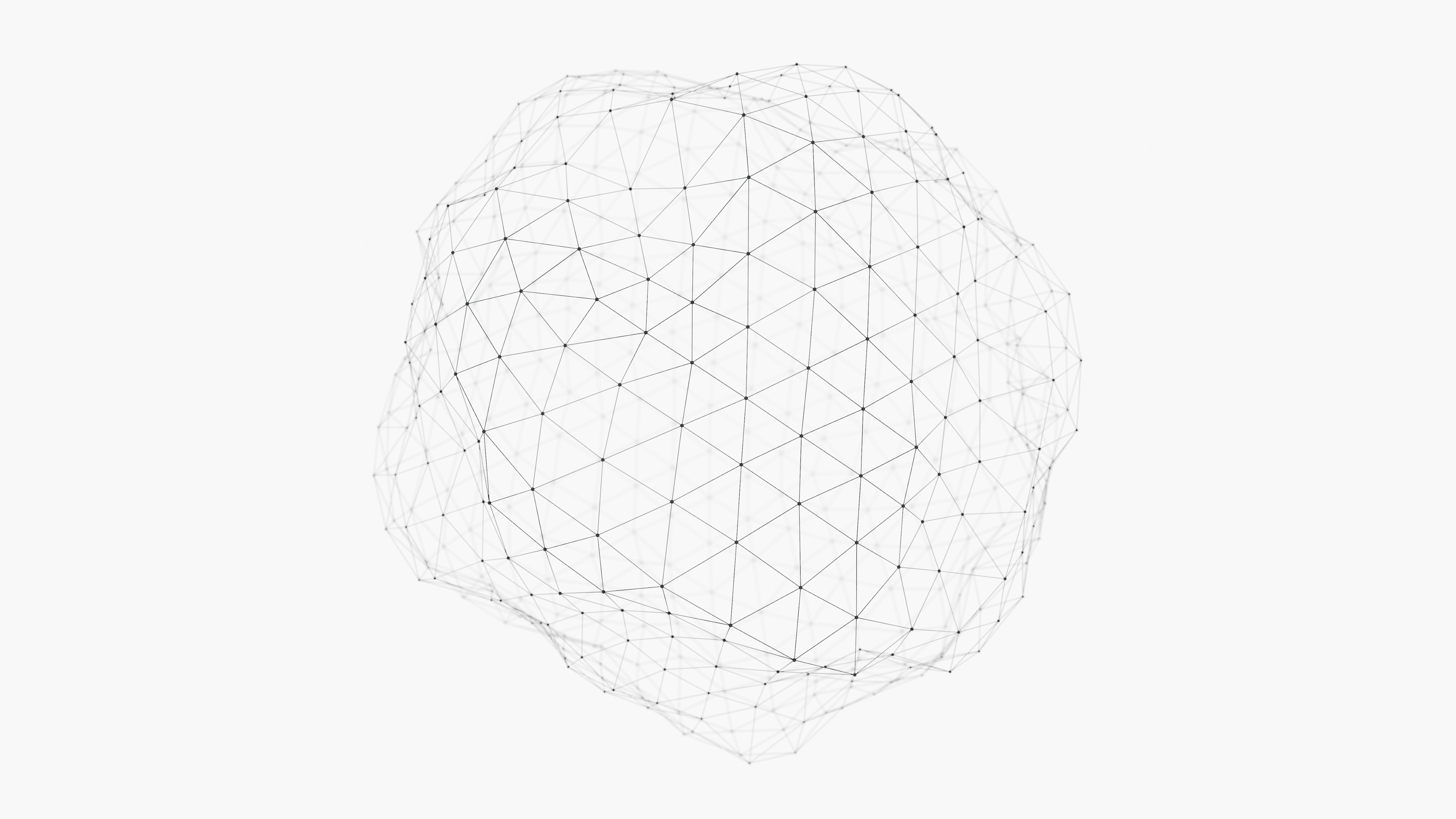 a white sphere with a black background